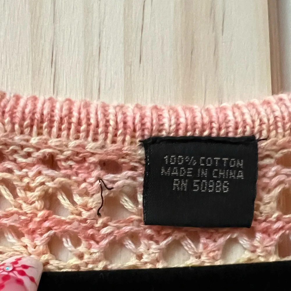 Avenue Open Knit Sweater Coral - Picture 4 of 4
